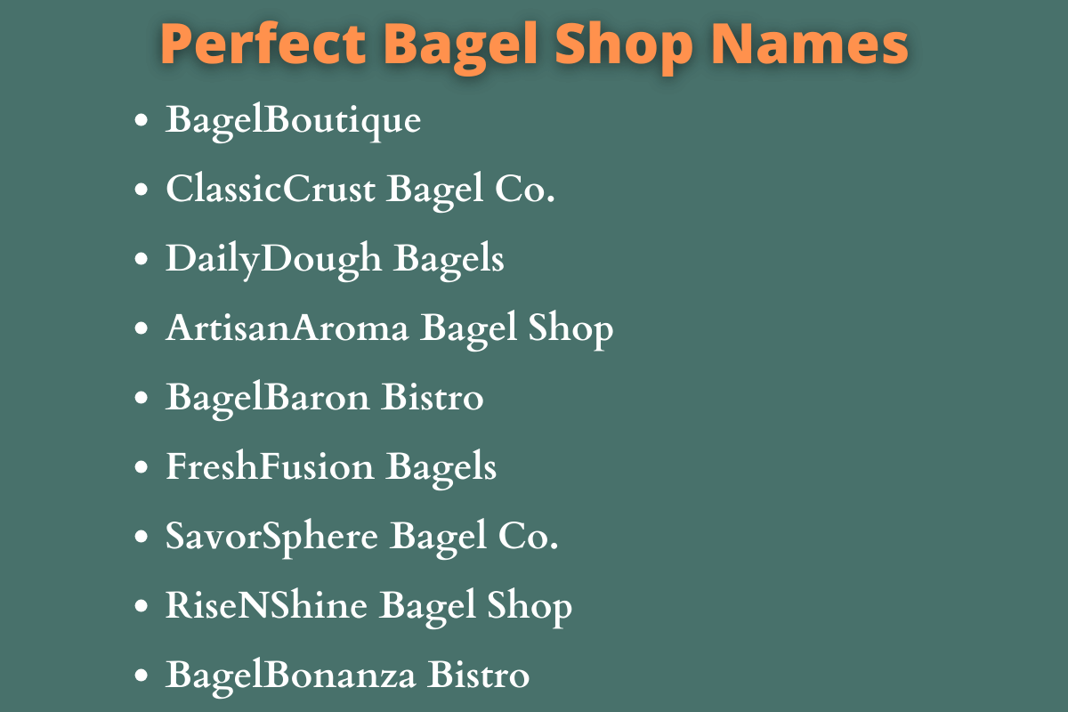 Bagel Shop Names