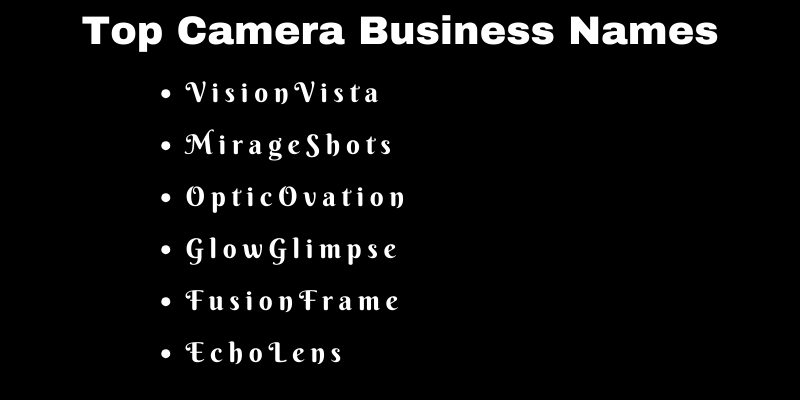 Camera Business Names