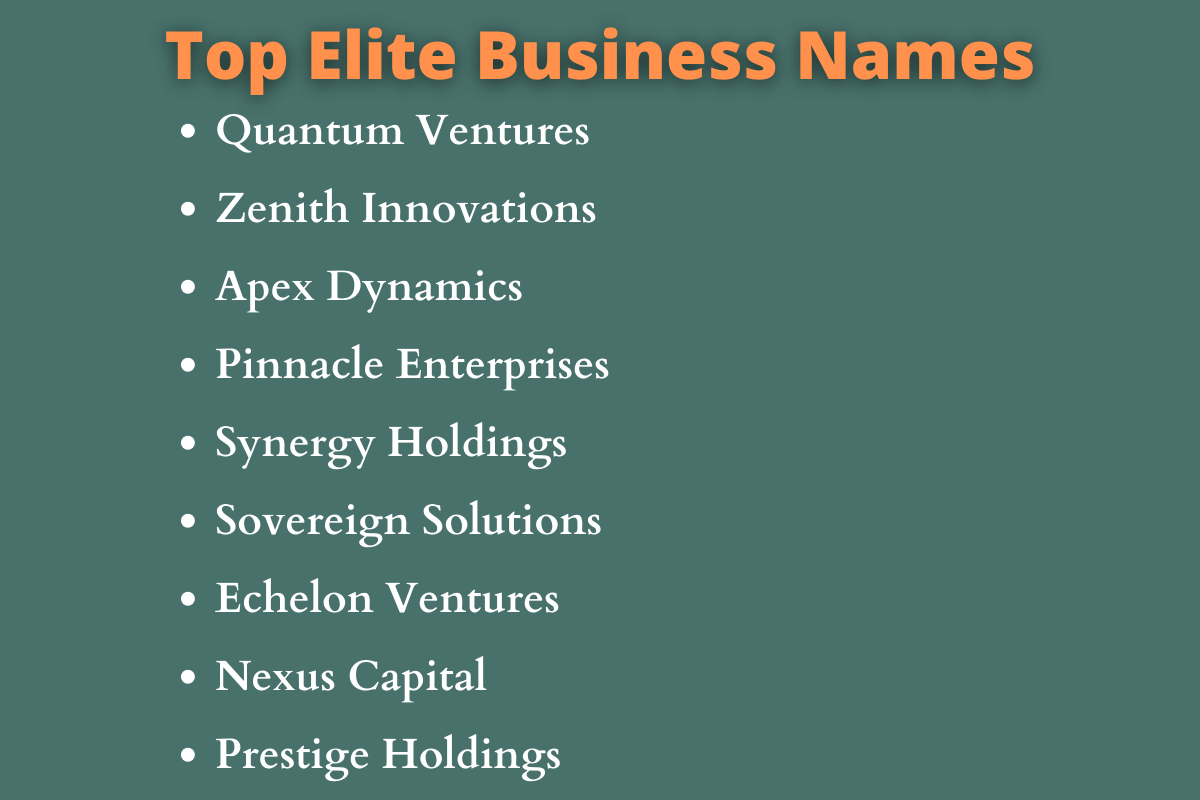 Elite Business Names