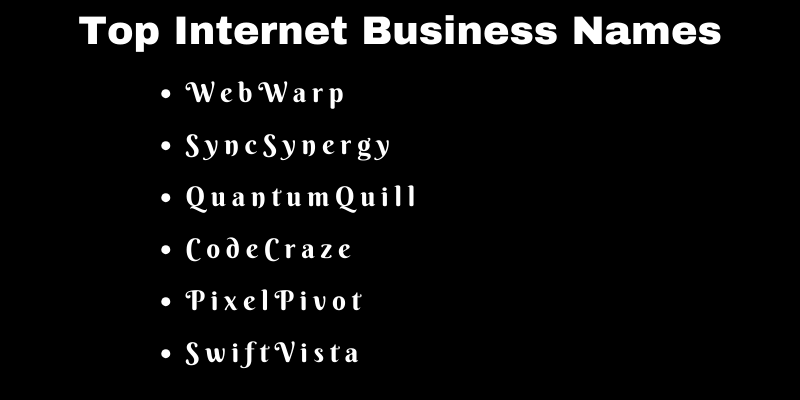 Internet Business Names