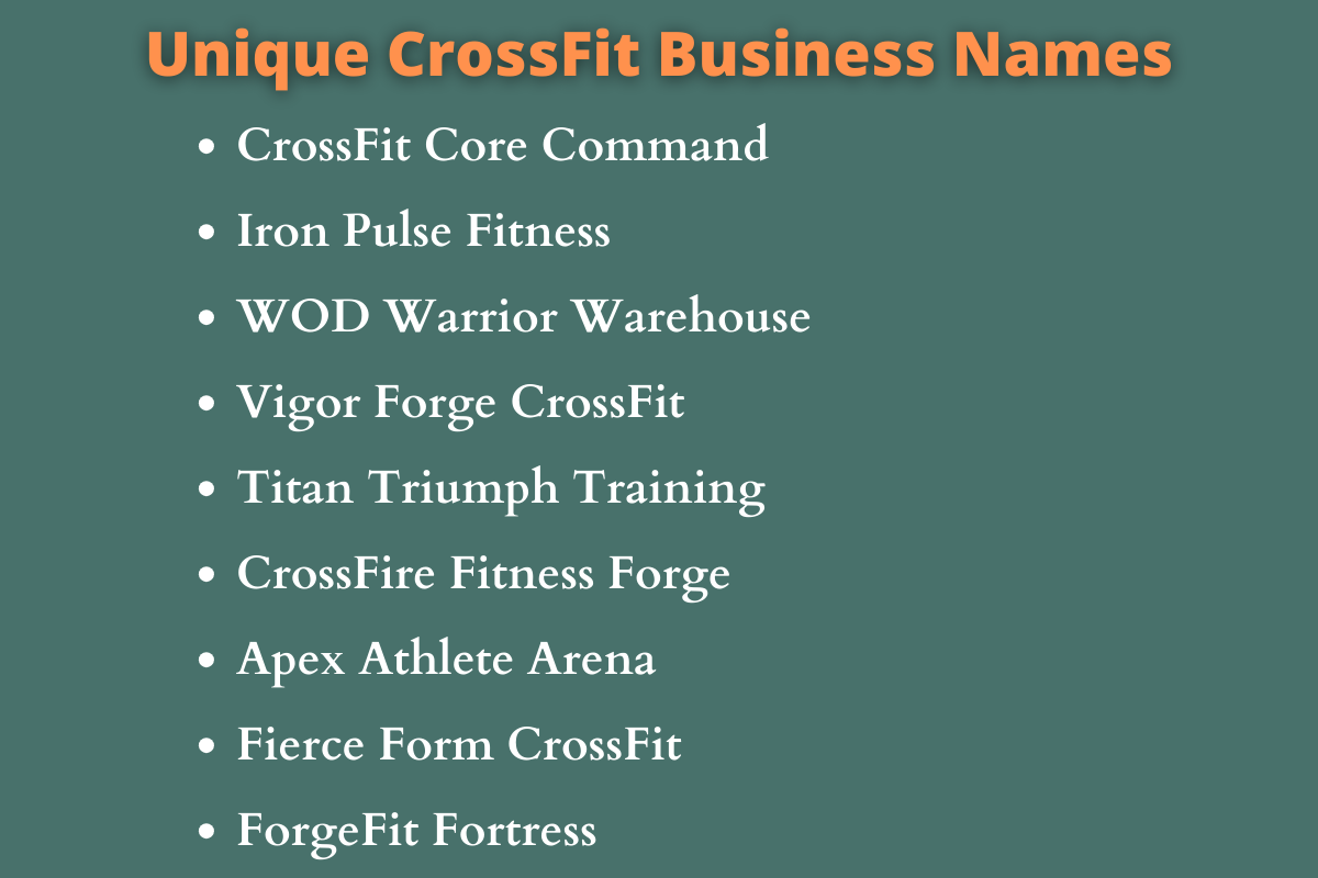 CrossFit Business Names