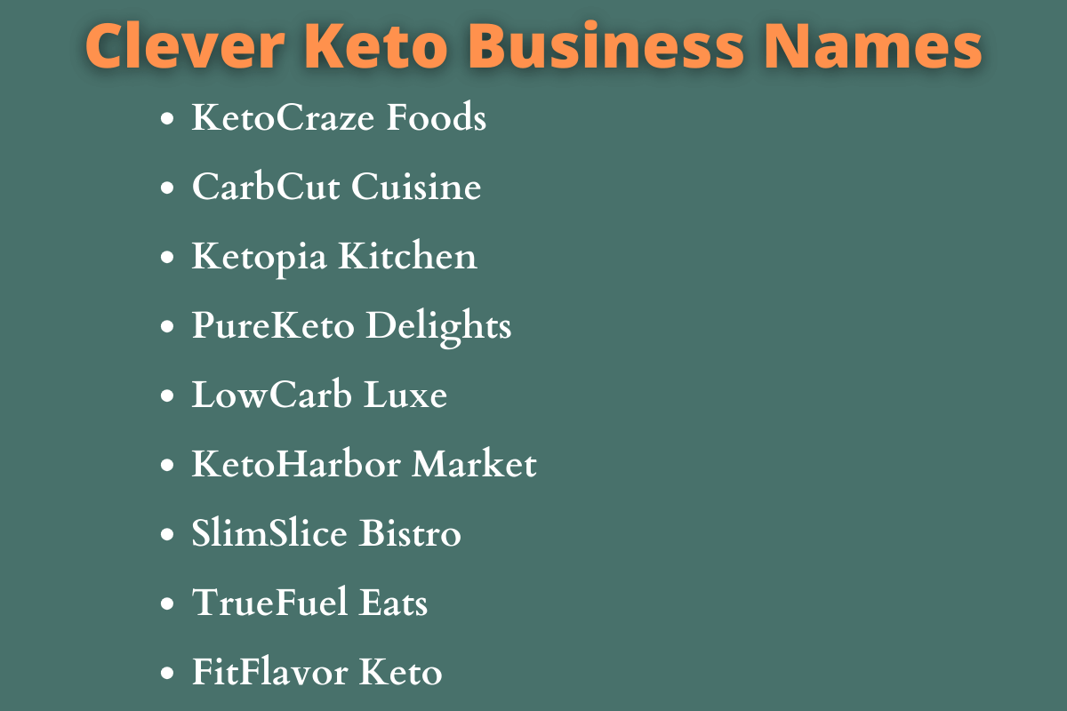 Keto Business Names