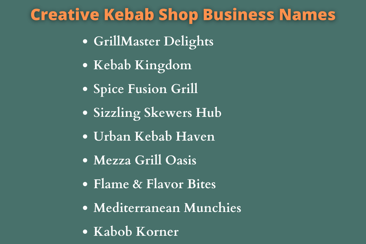Kebab Shop Business Names