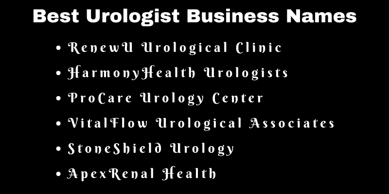 Urologist Business Names