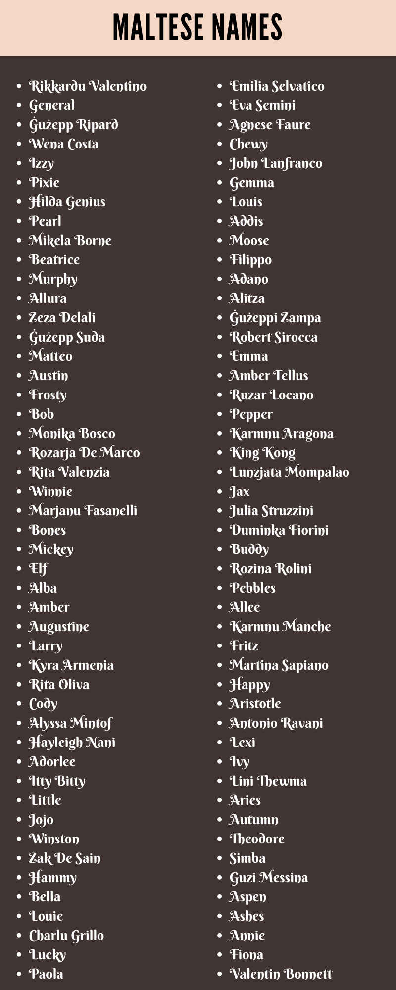 Maltese Names