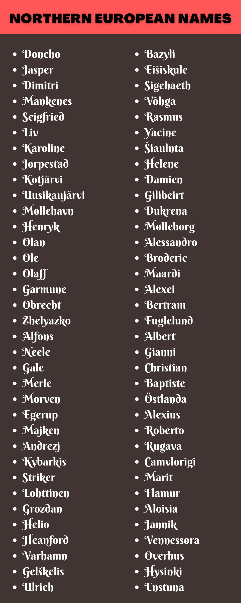Northern European Names
