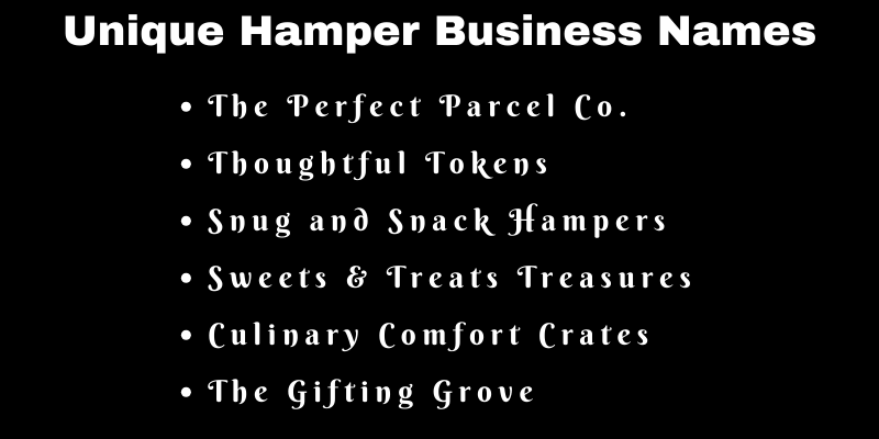 Hamper Business Names