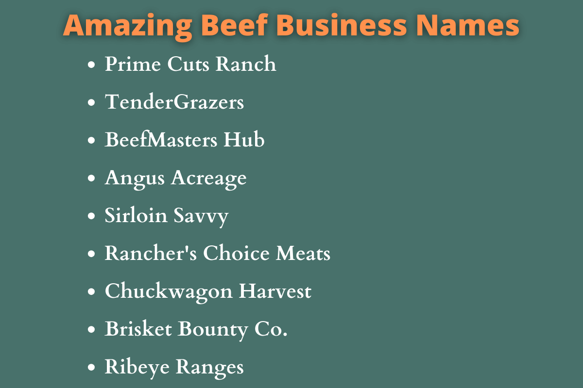 Beef Business Names