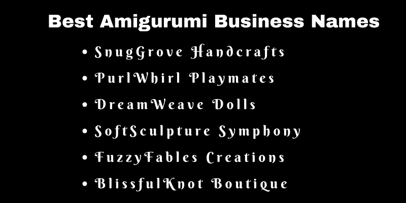 Amigurumi Business Names