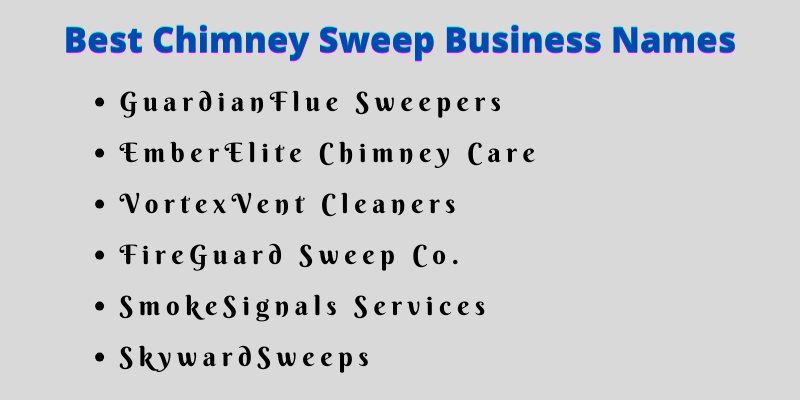 Chimney Sweep Business Names
