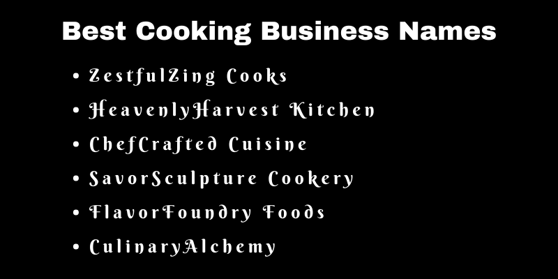 Cooking Business Names