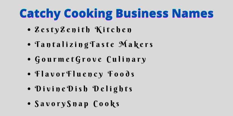 Cooking Business Names