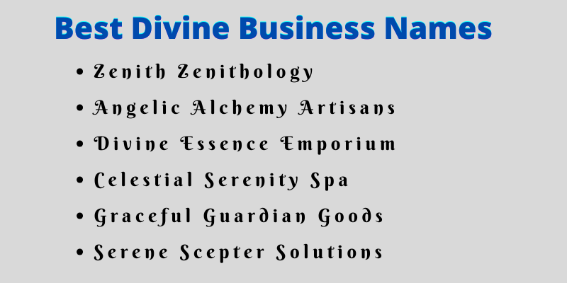 Divine Business Names