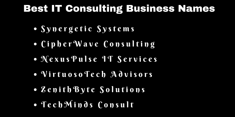 IT Consulting Business Names