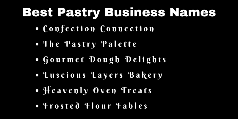 Pastry Business Names