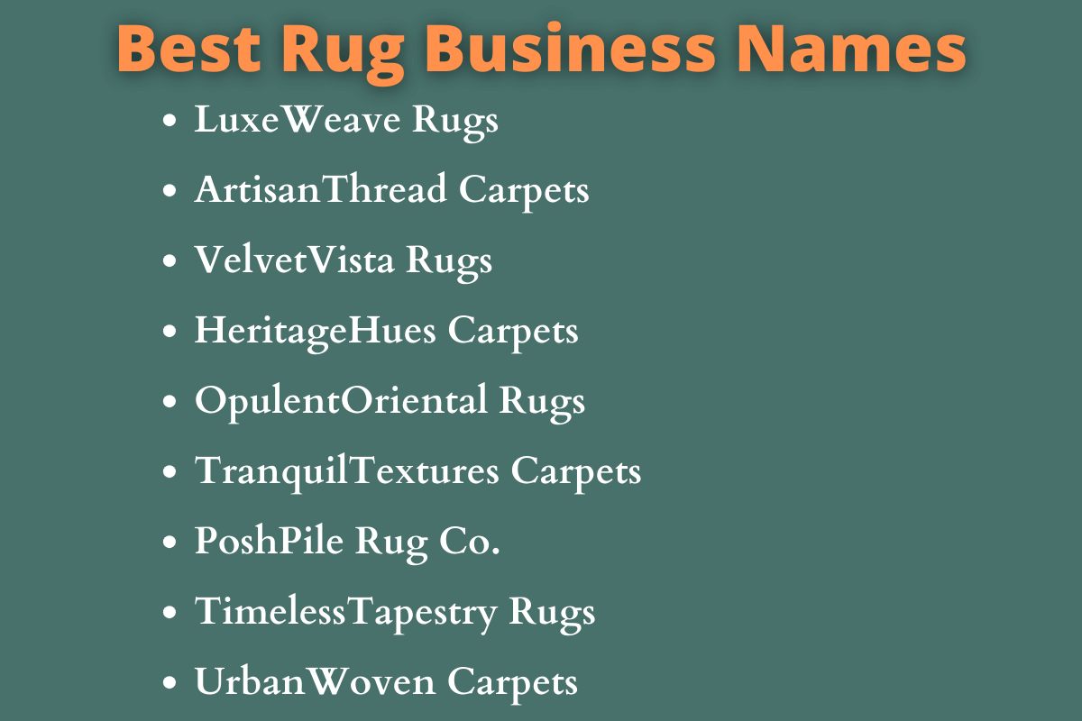 Rug Business Names