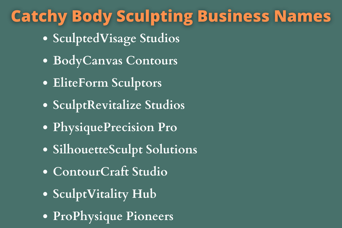 Body Sculpting Business Names