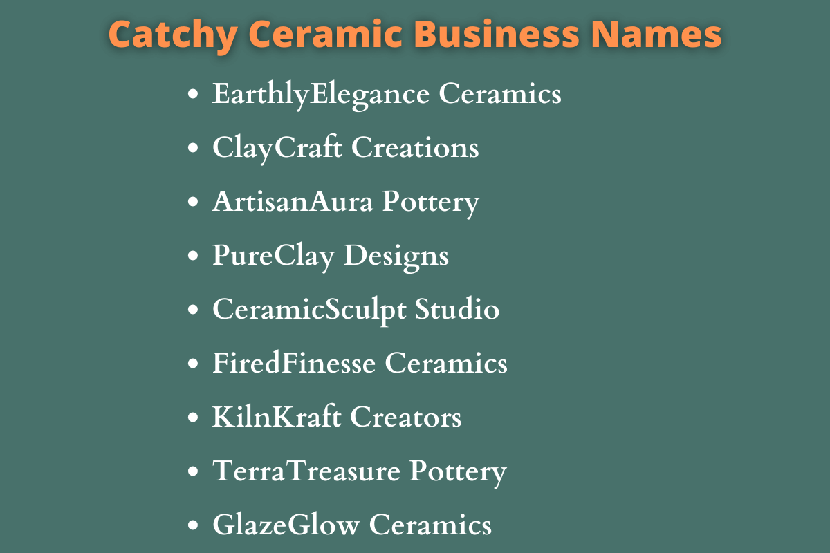 Ceramic Business Names