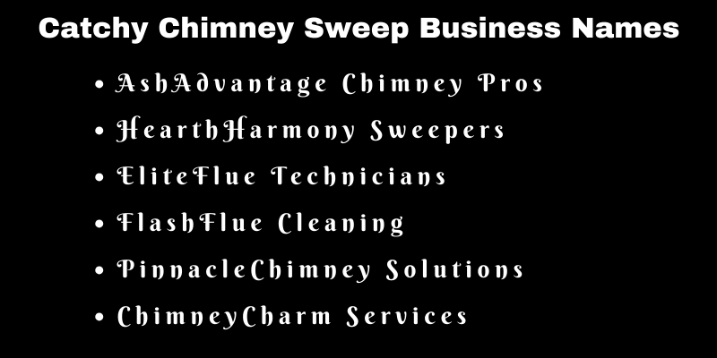 Chimney Sweep Business Names