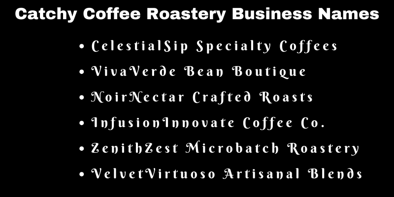 Coffee Roastery Business Names