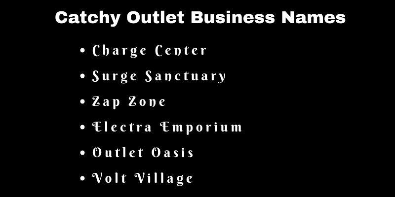 Outlet Business Names