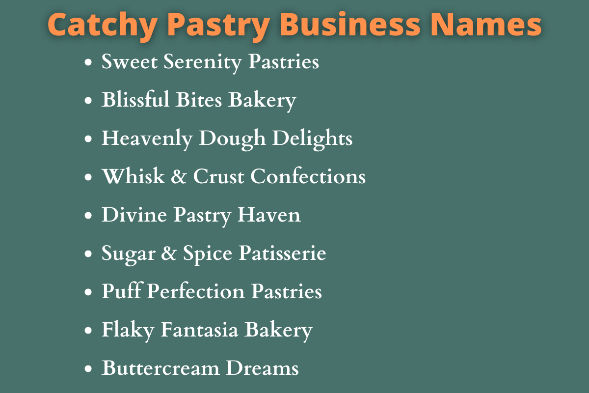 Pastry Business Names