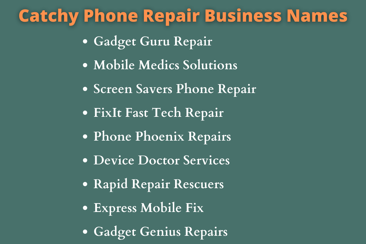 Phone Repair Business Names