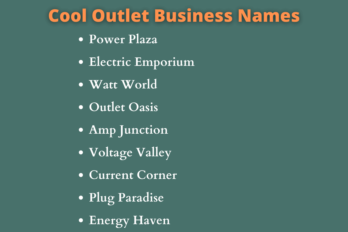 Outlet Business Names