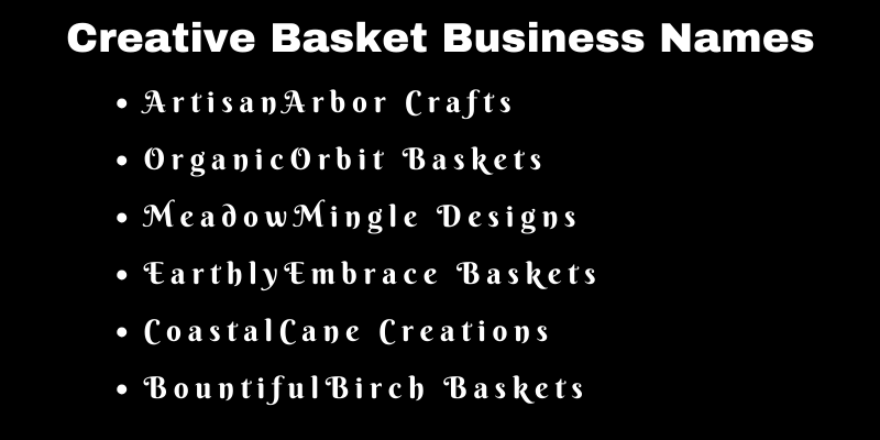 Basket Business Names