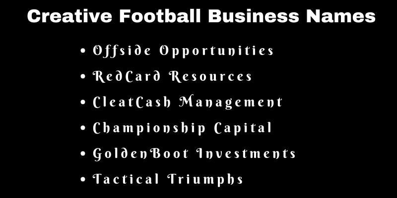 Football Business Names