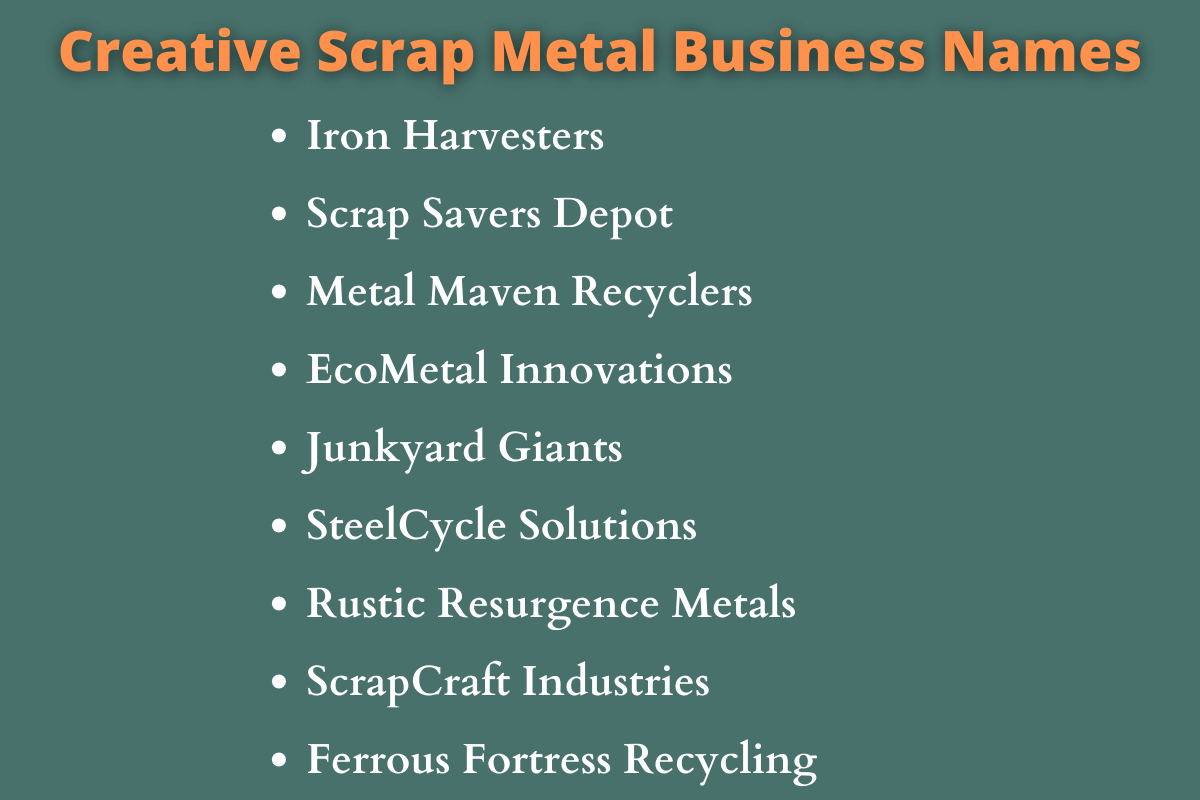 Scrap Metal Business Names