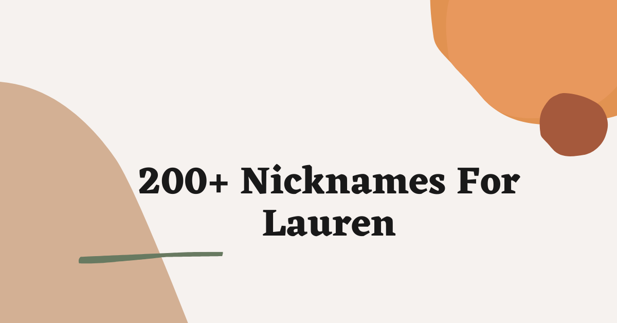 Nicknames For Lauren