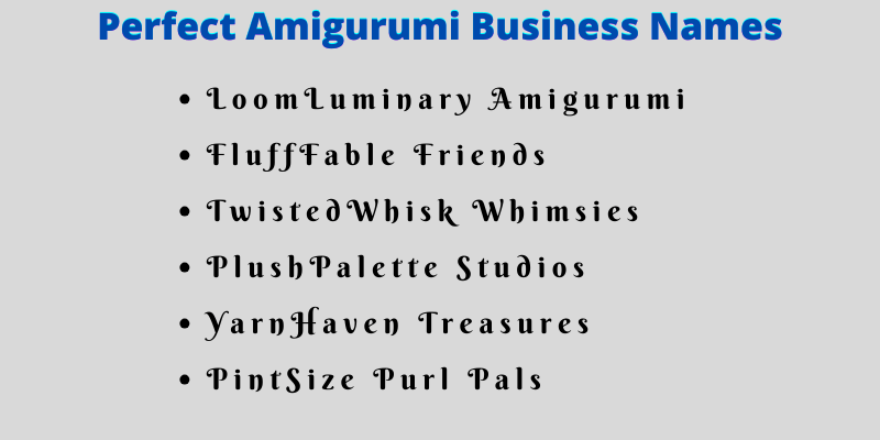 Amigurumi Business Names