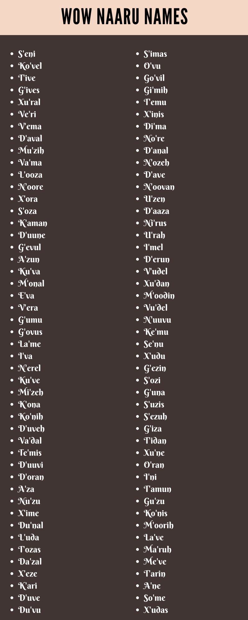 Wow Naaru Names