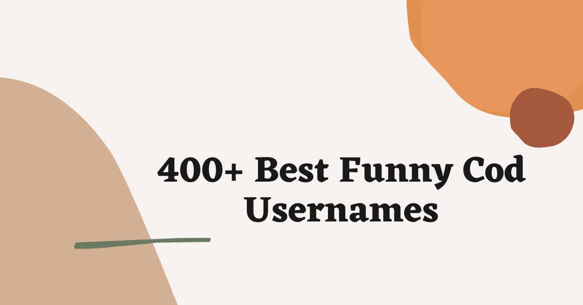 400 Funny Cod Usernames Ideas And Suggestions