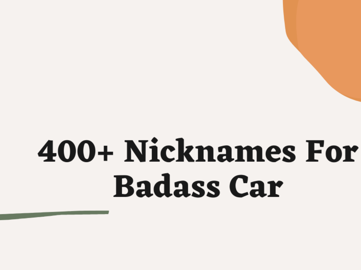 Badass Car Nickname Name Generator 