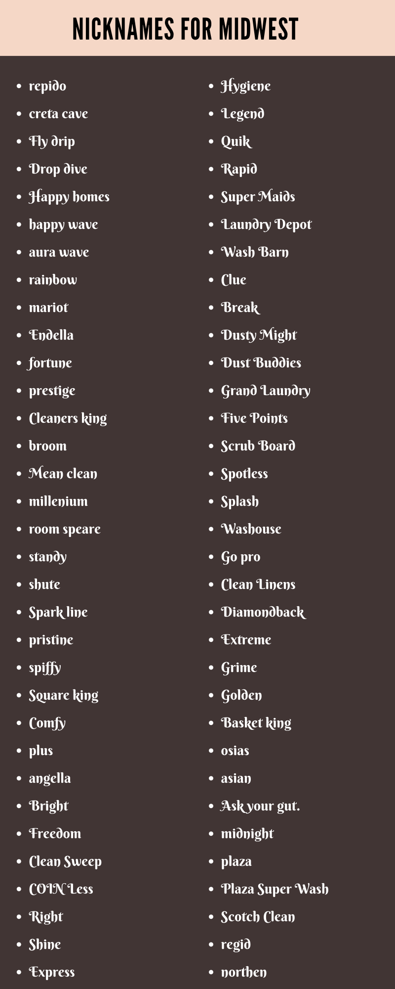 Nicknames for Midwest