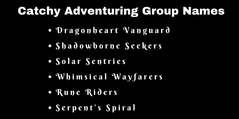 Adventuring Group Names