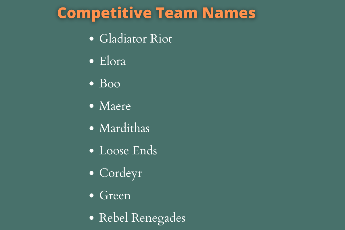 Competitive Team Names
