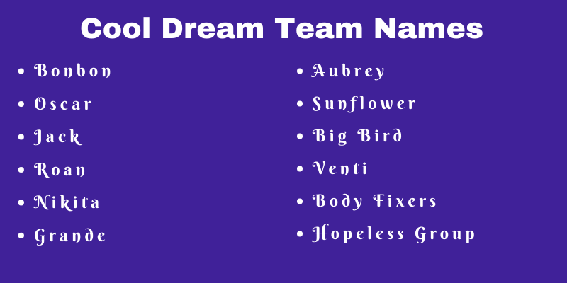 Dream-Team-Names