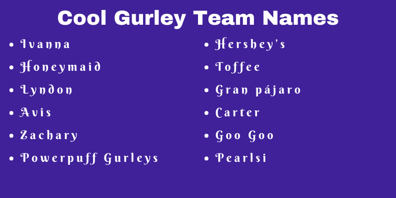 Gurley Team Names