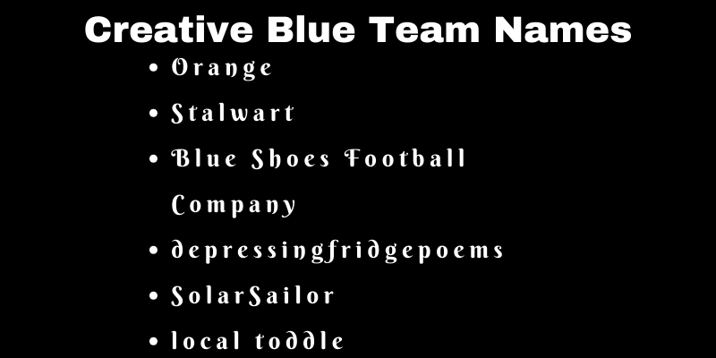 Blue Team Names