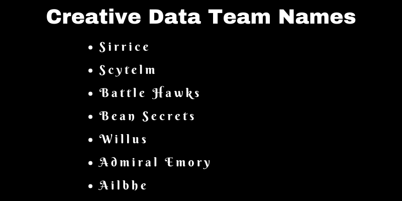 Data Team Names