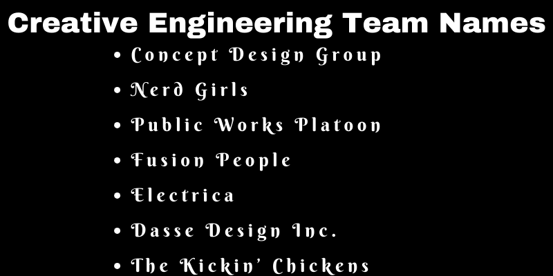 Engineering Team Names