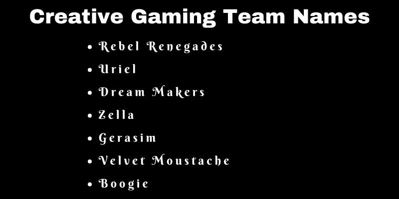 750 Cool Gaming Team Names Ideas and Suggestions