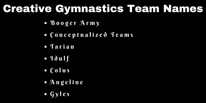 Gymnastics Team Names