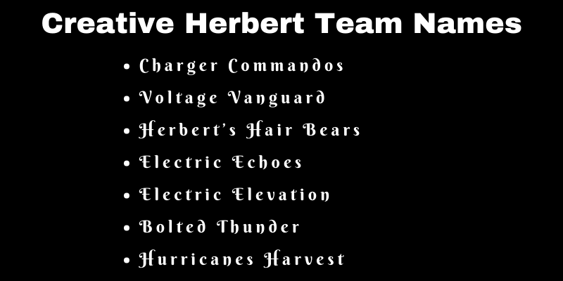 Herbert Team Names