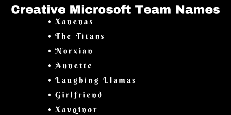 Microsoft-Team-Names