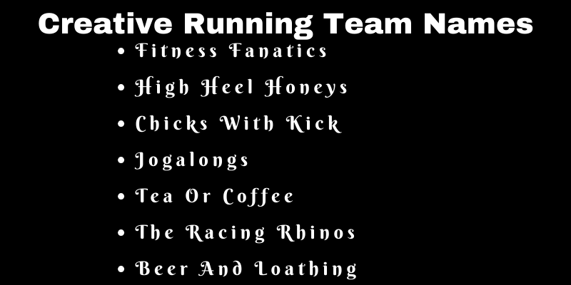 Running Team Names