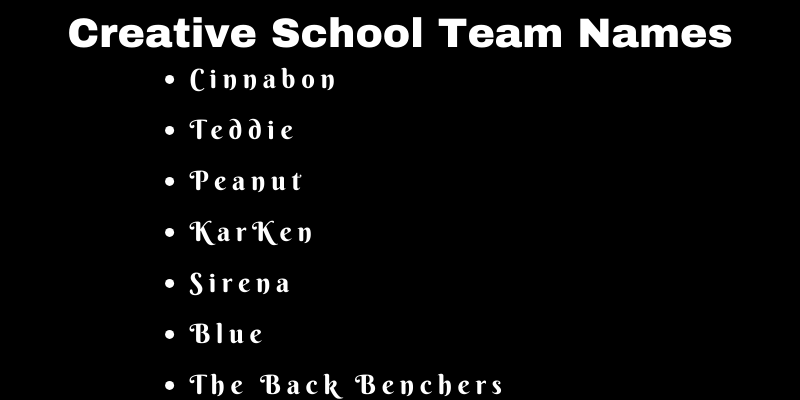 School Team Names